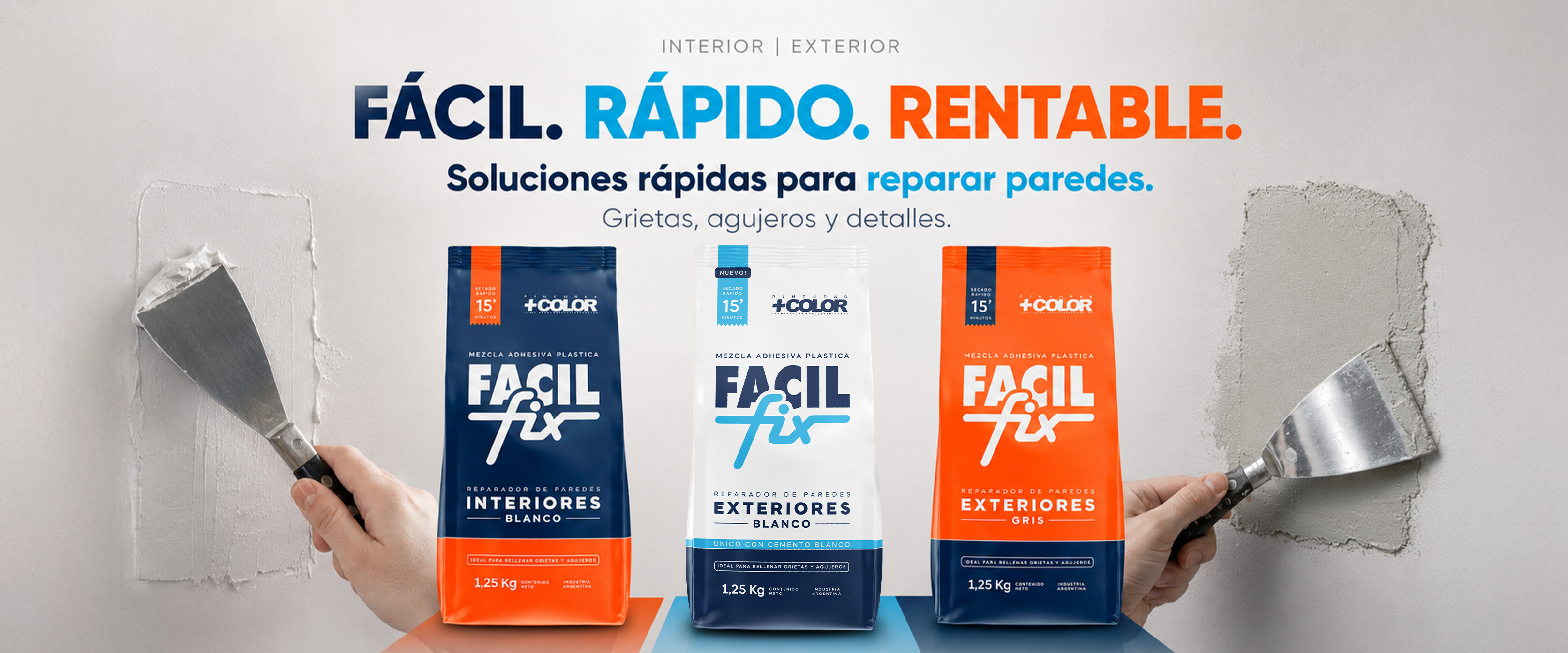 Facil Fix — Fácil. Rápido. Rentable. Soluciones rápidas para reparar paredes.